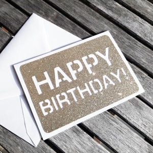 HAPPY BIRTHDAY GEBURTSTAGSKARTE Geburtstagsgeschenk Karte mit Umschlag