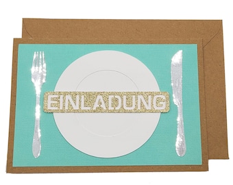 Geschenk Gutschein Geburtstagsgeschenk Geburtstagskarte minimalistisch EINLADUNG inklusive Umschlag