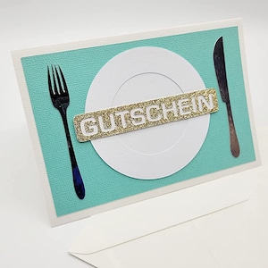 VOUCHER Go eat card Tarjeta regalo Cubiertos Regala vajilla