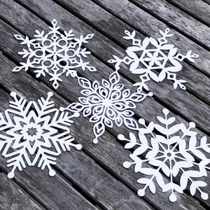 10 DUŻYCH PŁATKÓW ŚNIEGU w 5 wzorach dekoracja okienna dekoracja ślubna