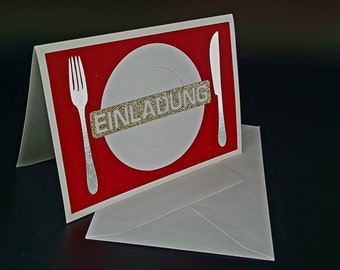 Geschenk Gutschein Geburtstagsgeschenk Geburtstagskarte minimalistisch EINLADUNG inklusive Umschlag