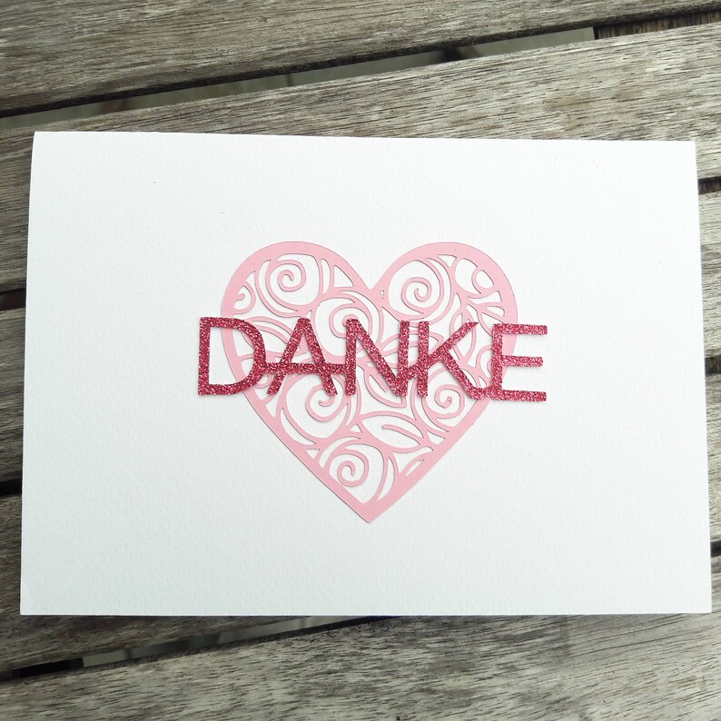 PostcardGreeting cardWith quote in glitter Thank You 3d