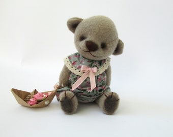 vintage teddy Bär handgemacht 13,5 cm Teddy Bär Mädchen 13 cm klassisch Künstler Teddybär