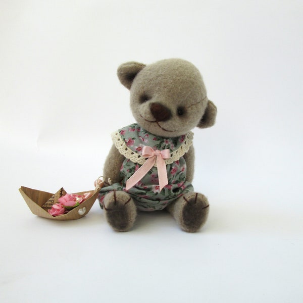 handmade bear vintage teddy 5"9 inches artist handmade bear teddy girl vintage classic teddy bear