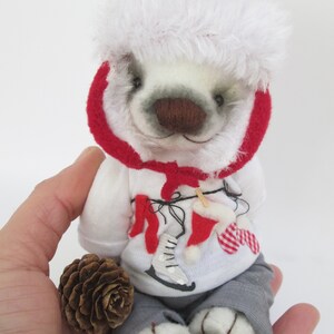 Osos de juguete Osos de peluche de Navidad Fuente de artesanía Decoración de Navidad Mini osos de peluche