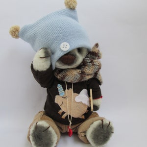 teddy bear in clothes free shipping cool bear teddy fleece 15 cm a good gift for her teddy bear handmade in a hat
