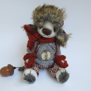 white color handmade polyester teddy bear christmas decor handmade christmas teddy