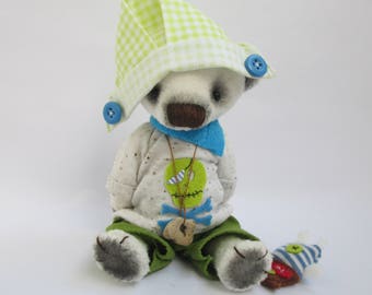 Teddy bear handmade miniature Teddy bearCollectible bear, Artist Teddy bear, OOAK TEDDY BEAR, Stuffed Animal, Teddy Bear