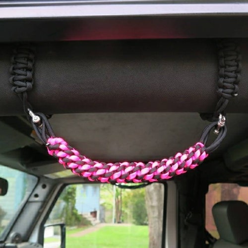 Pink and Black Jeep Paracord Grab Handles Etsy