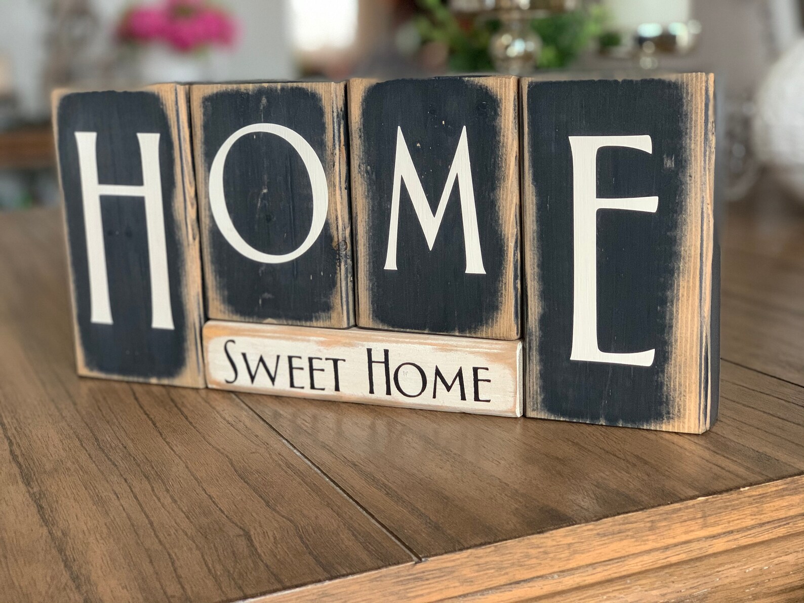 Wooden Block Sign Stacked Block Sign Shelf Sitter Gift for Etsy