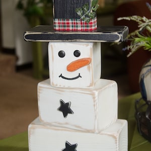 Farmhouse Christmas - Snowman Decor, Wood Snowman, Rustic Snowman, Rustic Christmas, Rustic Christmas Decor