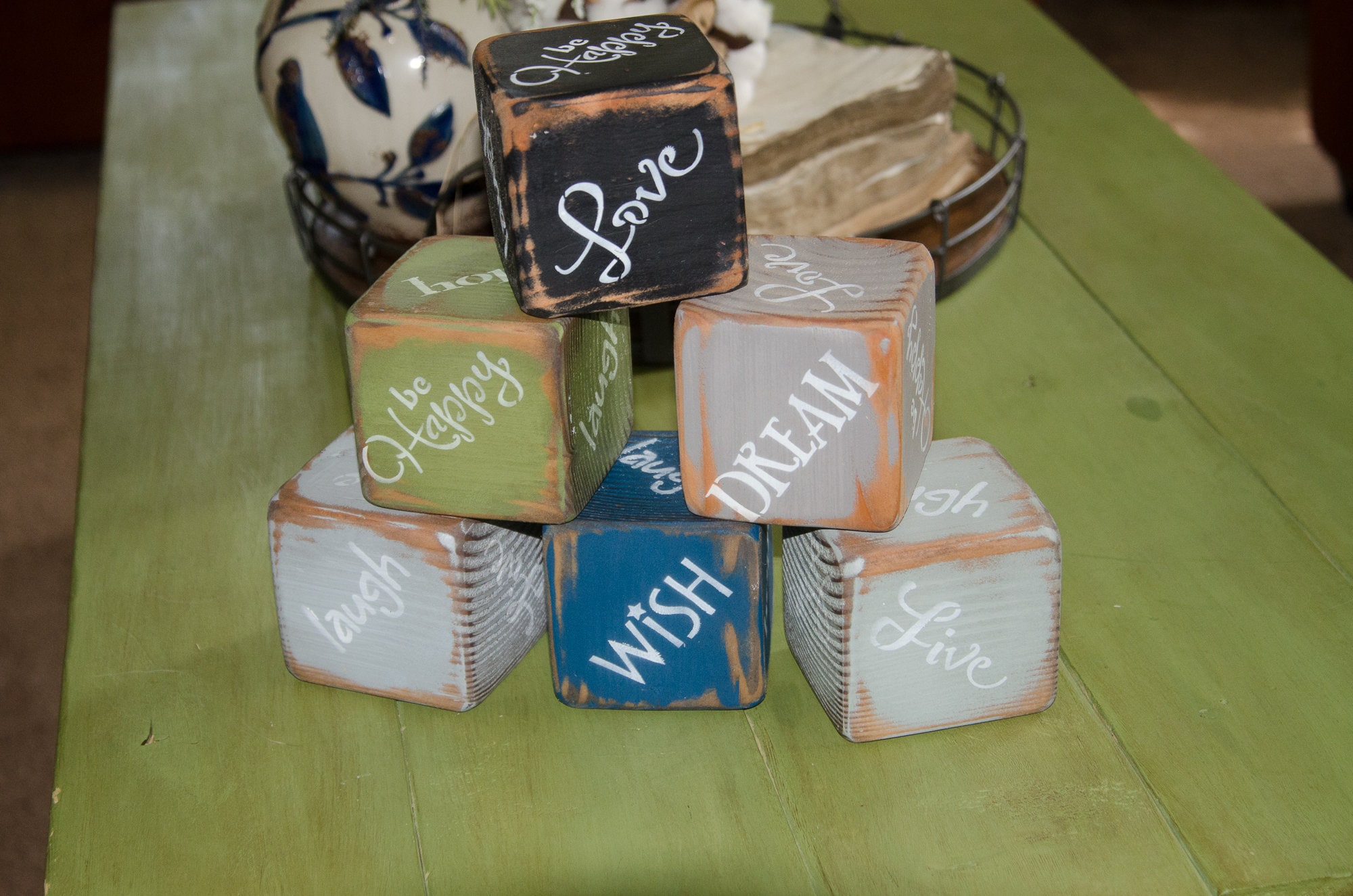 Wooden Inspiration Blocks Wooden Block Wooden Block Decor Etsy