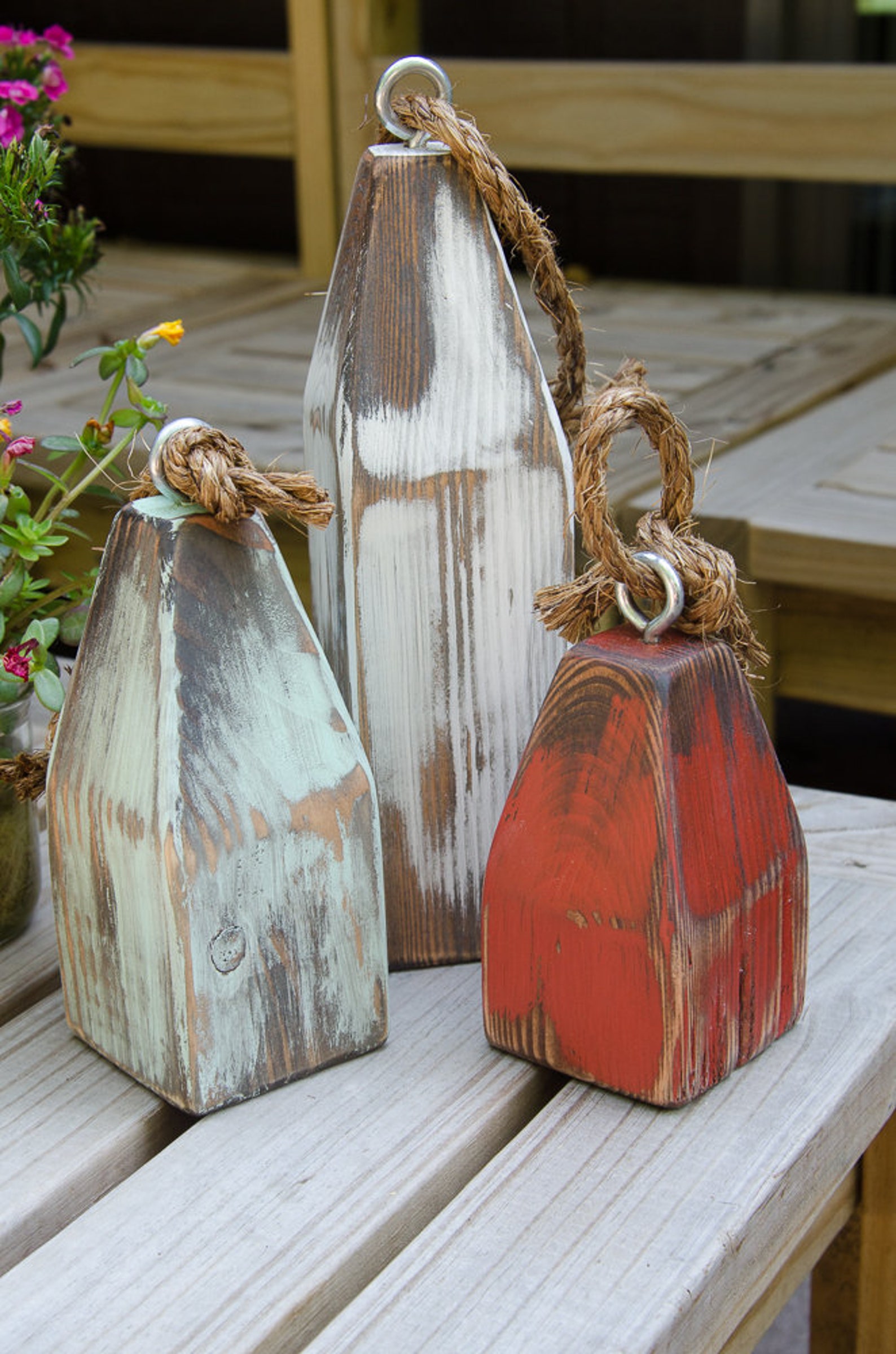 Vintage Style Lobster Buoys Set of 3 Nautical Décor Beach - Etsy