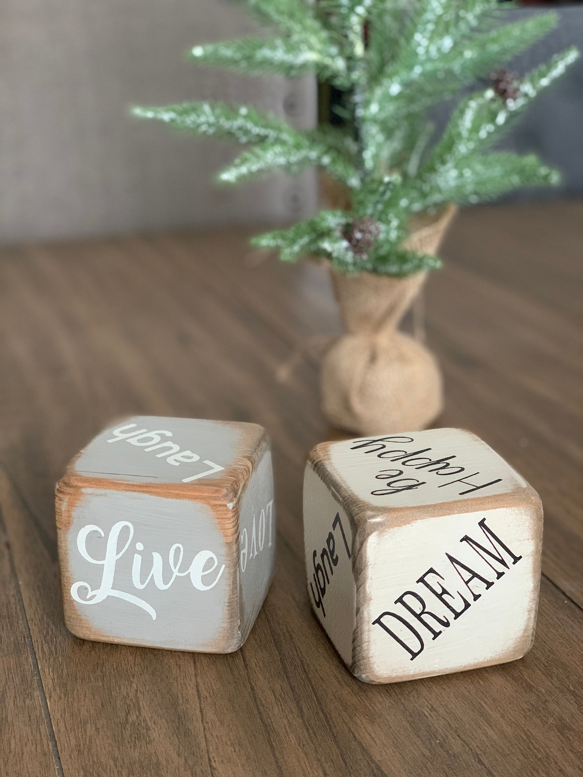 Wooden Inspiration Blocks Wooden block Wooden Block Decor Etsy