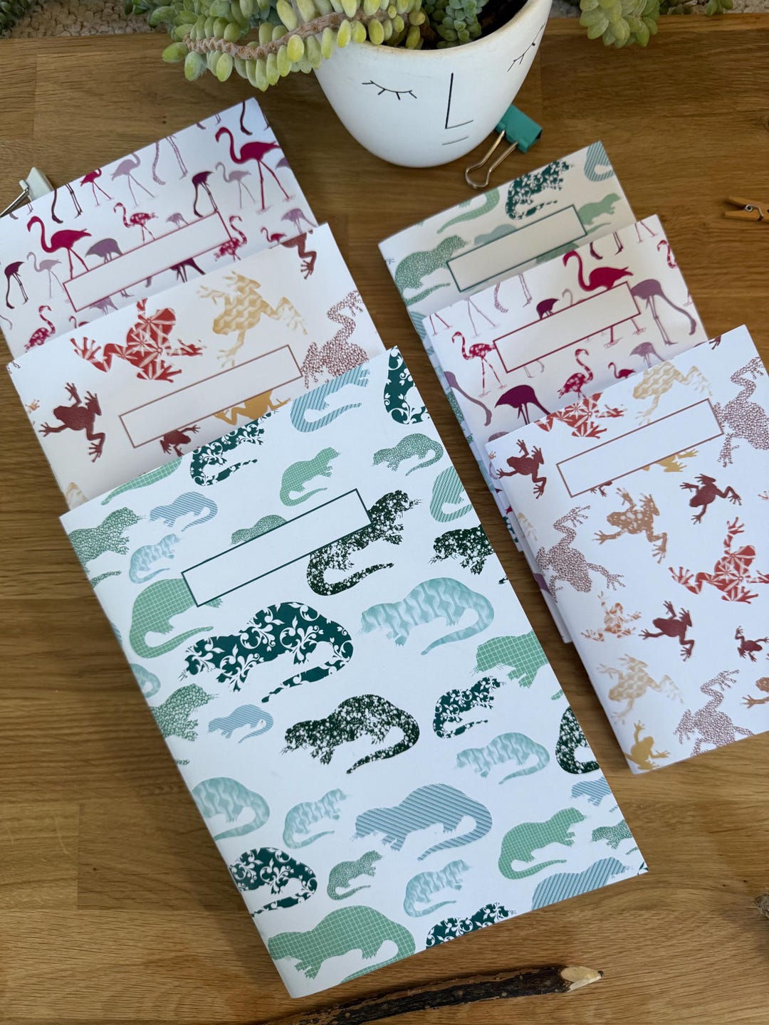 Wetlands Wildlife Notebook Set | Otter, Frog, Flamingo, Recycled ...