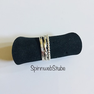 Narrow silver rings &quot;Multiple twists&quot;