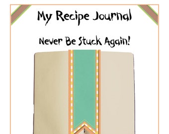 Recipe Journal, Food Recipes Journal, Keep your own cooking recipes, find new online recipes, Printable Journal, Printable Recipes,