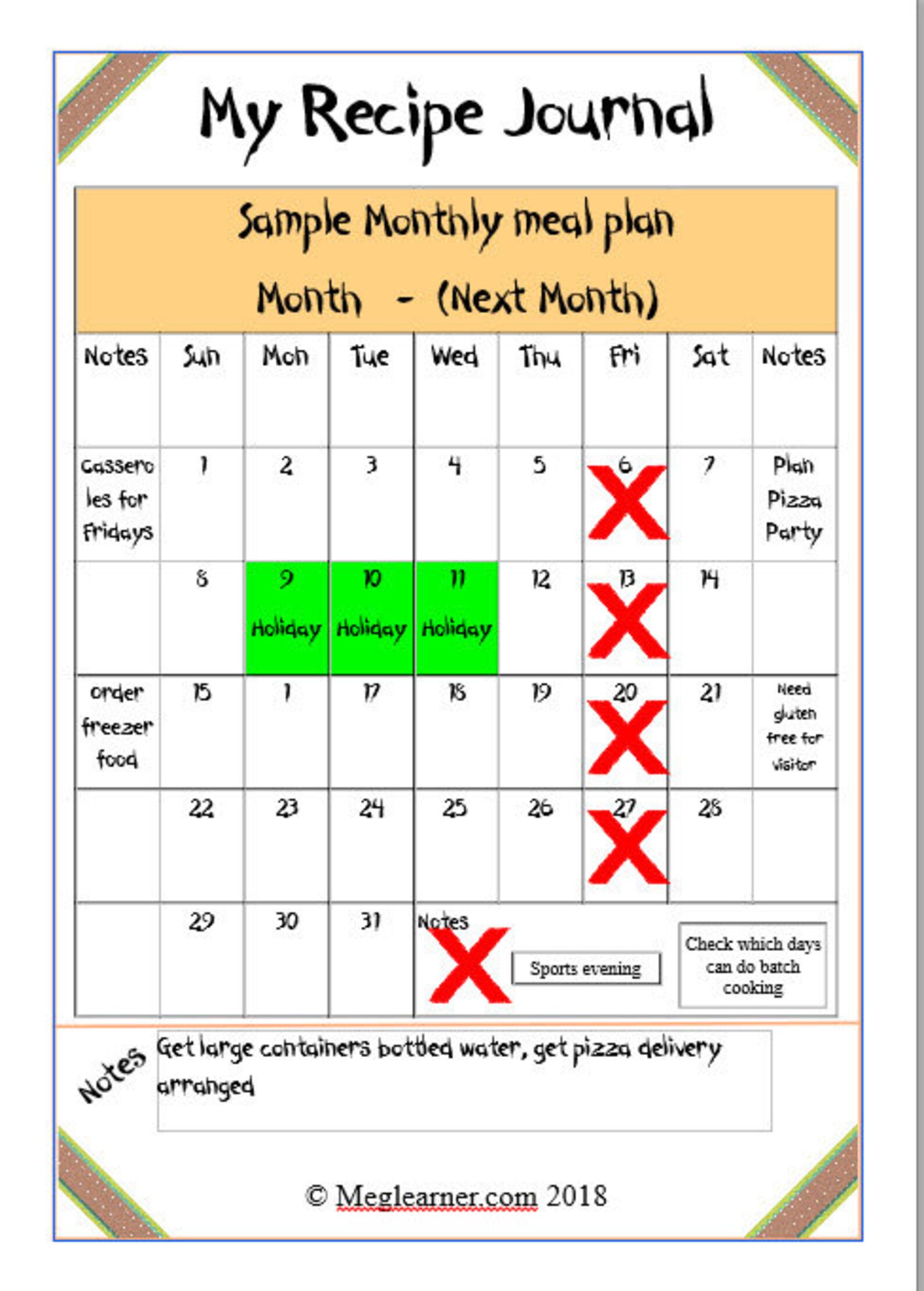 Recipe Journal, Food Recipes Journal, Keep Your Own Cooking Recipes