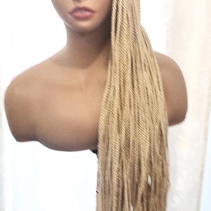 Ready to ship Long blonde Braided Wig – Knotless Box Braids  – Full Lace Wig