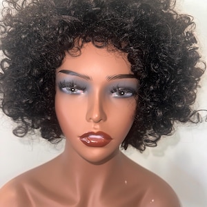 Ready to ship Voluminous 100%  human hair bouncy Curly  Wig – Natural-Looking, Glamorous Curls for Everyday Wear