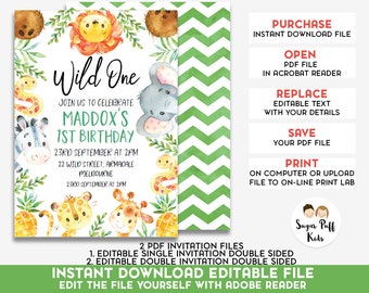 safari invitation etsy