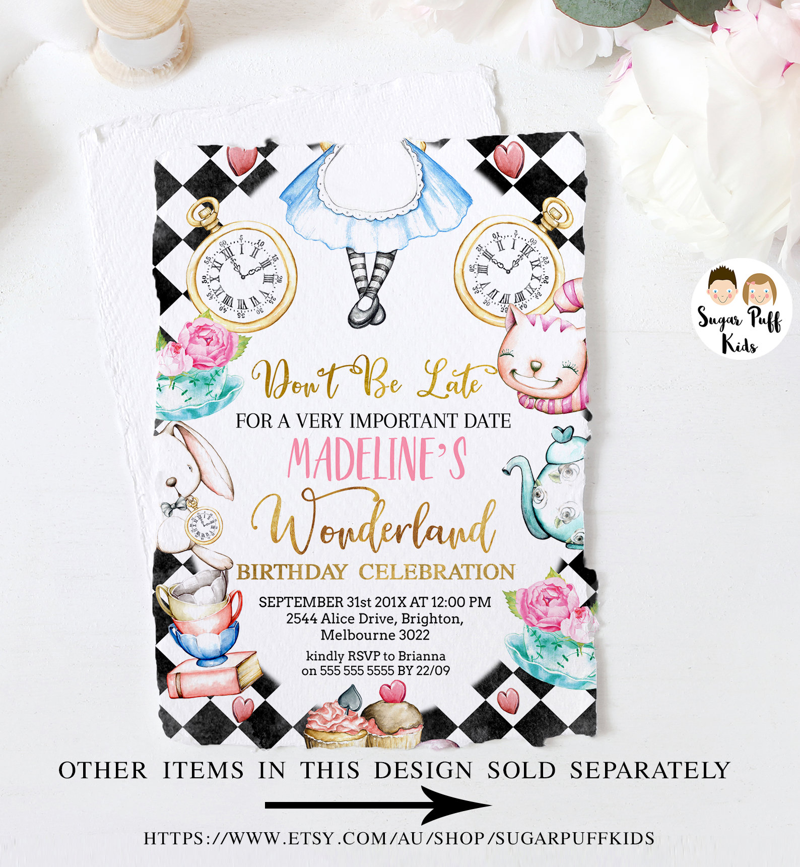 printable-alice-in-wonderland-invite-editable-black-instant-download-diamond-alice-in-wonderland-birthday-invitation-gold-calligraphy-baw-etsy