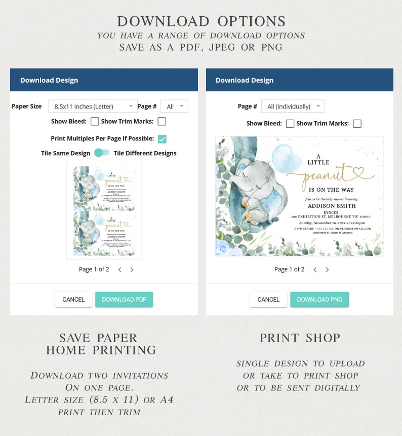 Printable A Little Peanut Baby Shower Invitation Editable - Etsy