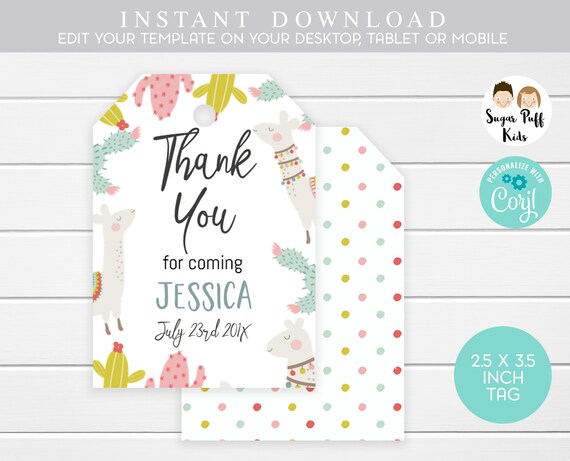 llama baby shower favors