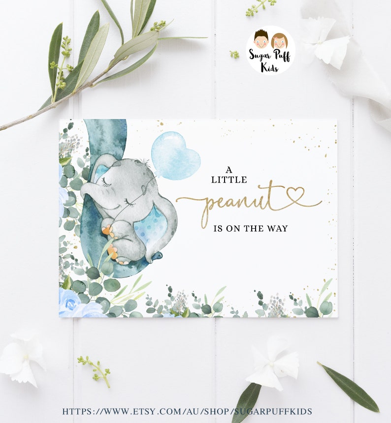 Printable A Little Peanut Baby Shower Invitation Editable - Etsy