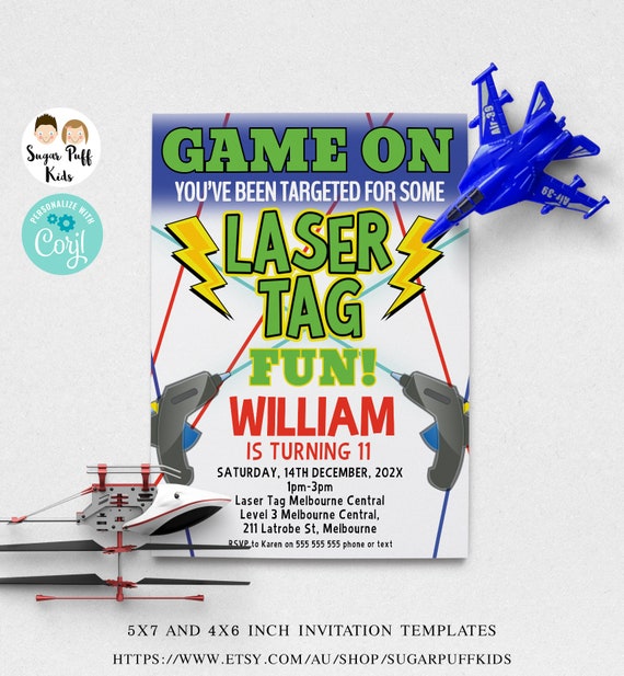Editable Laser Tag Invitation Instant Download Laser Tag Etsy<script async src=