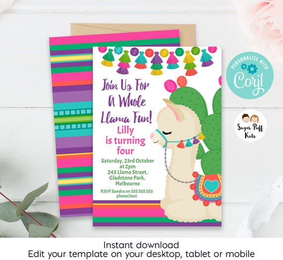 wallpapers Invitation Templates Free Printable Llama Birthday Invitations catch my party