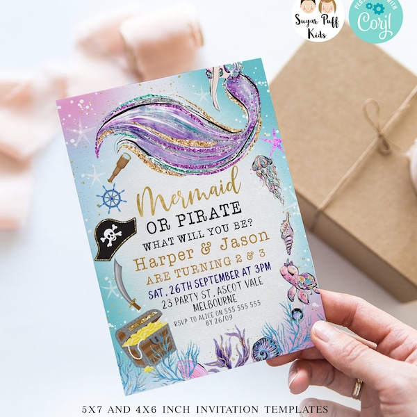 Editable Joint Wild Ones Twins Birthday Invitation,Instant Download Printable Joint First Birthsday Jungle Animals Invitation, Gold