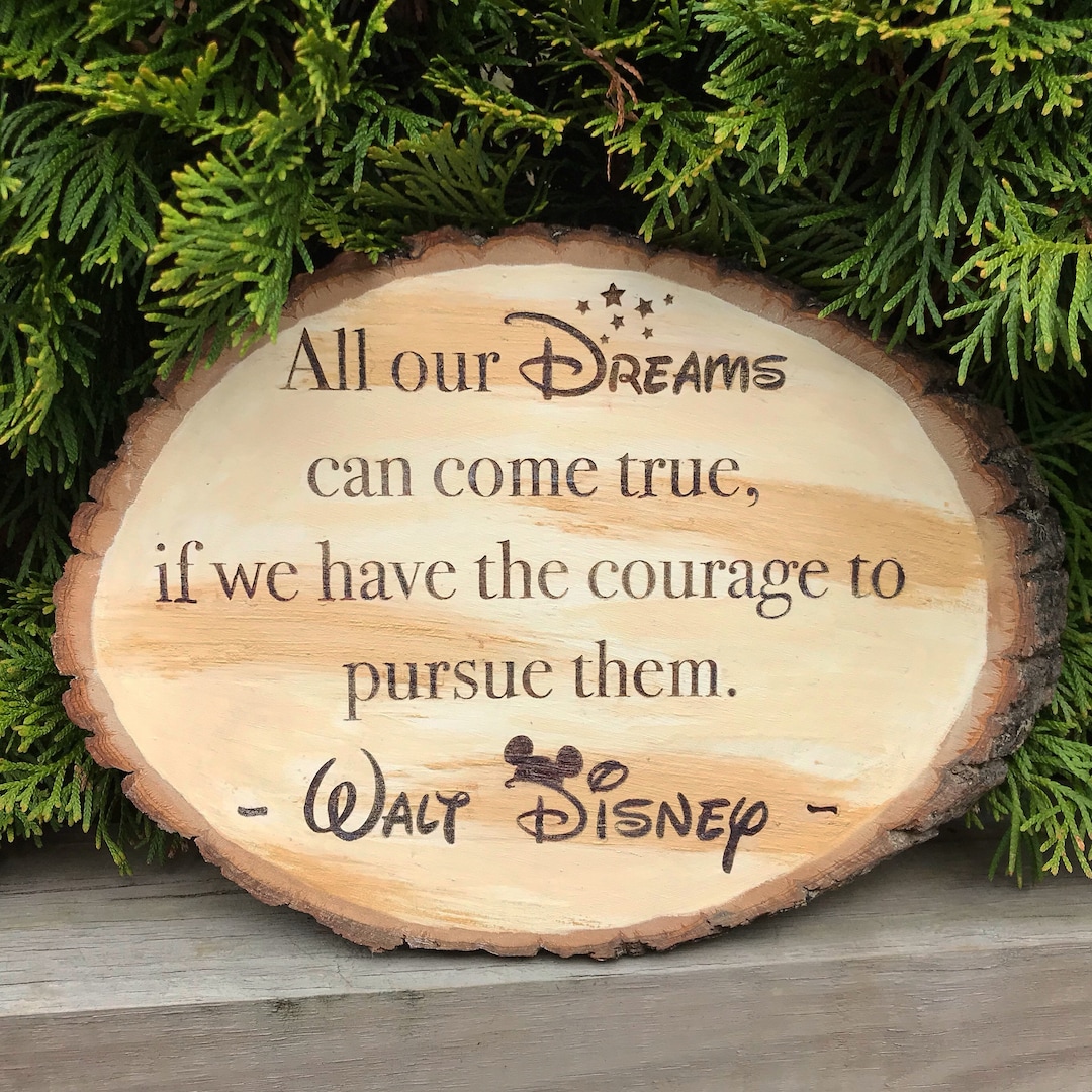 Disney Quote Wall Hanging Engraved Nursery Decor Wooden Nursery Decor