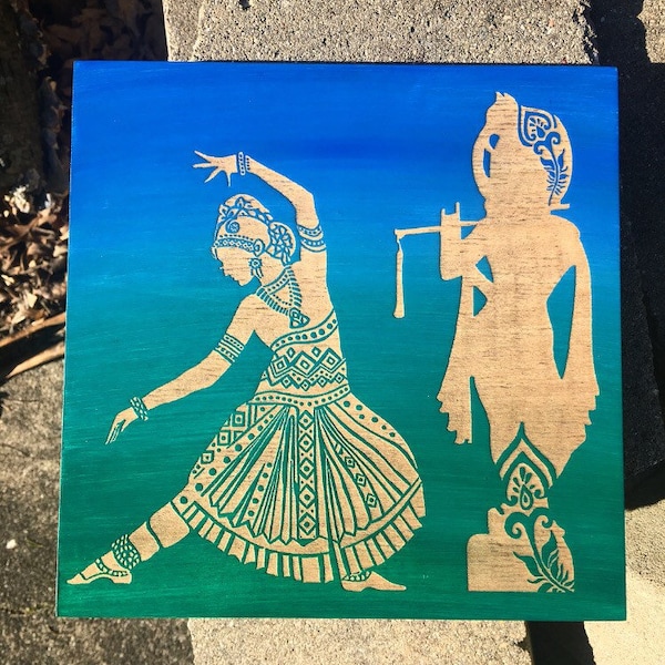 Radha Krishna Wall Hanging Etsy