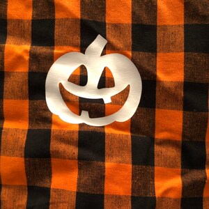 Buffalo Plaid Halloween Towels Cotton Pumpkin Jack O Lanter Kitchen Linen Happy Halloween Decor Farmhouse Orange and Black Hand Towel image 6