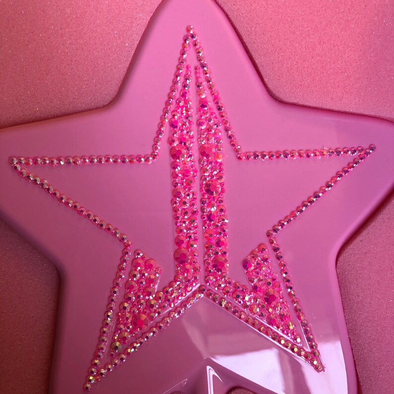 Baby Pink and Hot Pink Rhinestone Jeffree Star Hand Mirror Etsy