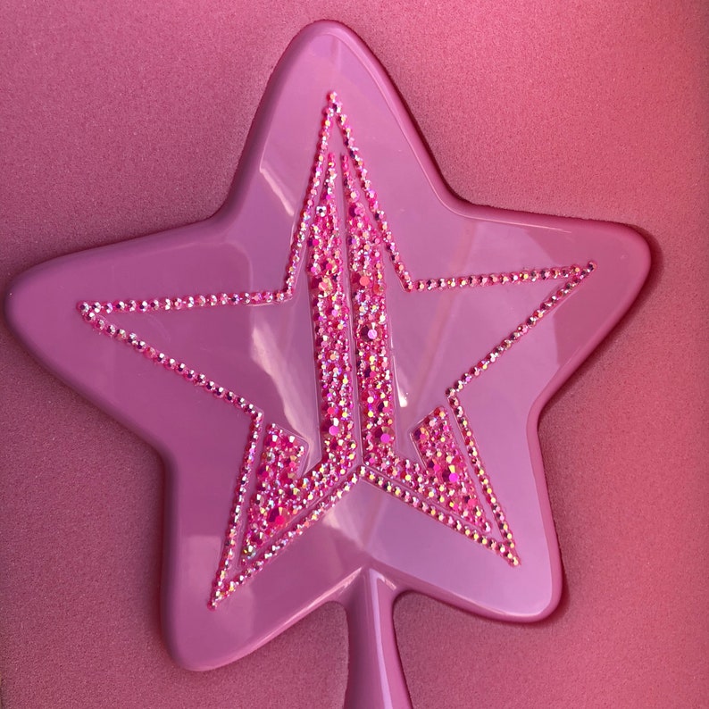 Baby Pink and Hot Pink Rhinestone Jeffree Star Hand Mirror Etsy