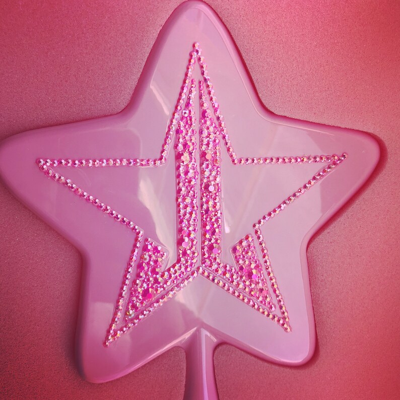 Baby Pink and Hot Pink Rhinestone Jeffree Star Hand Mirror Etsy