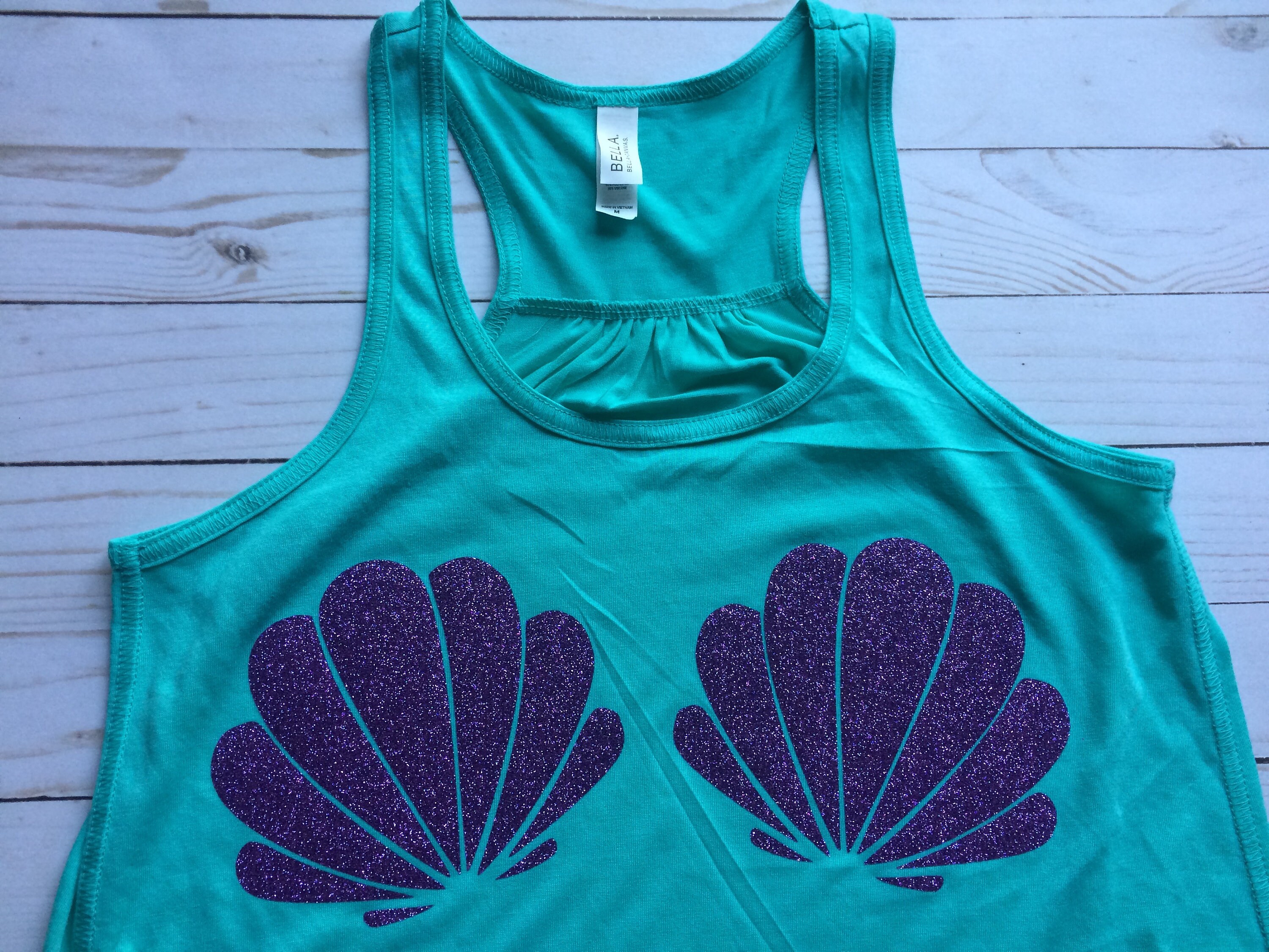 Mermaid Tank Top Sea Shell Shirt Mermaid Costume Adult Etsy