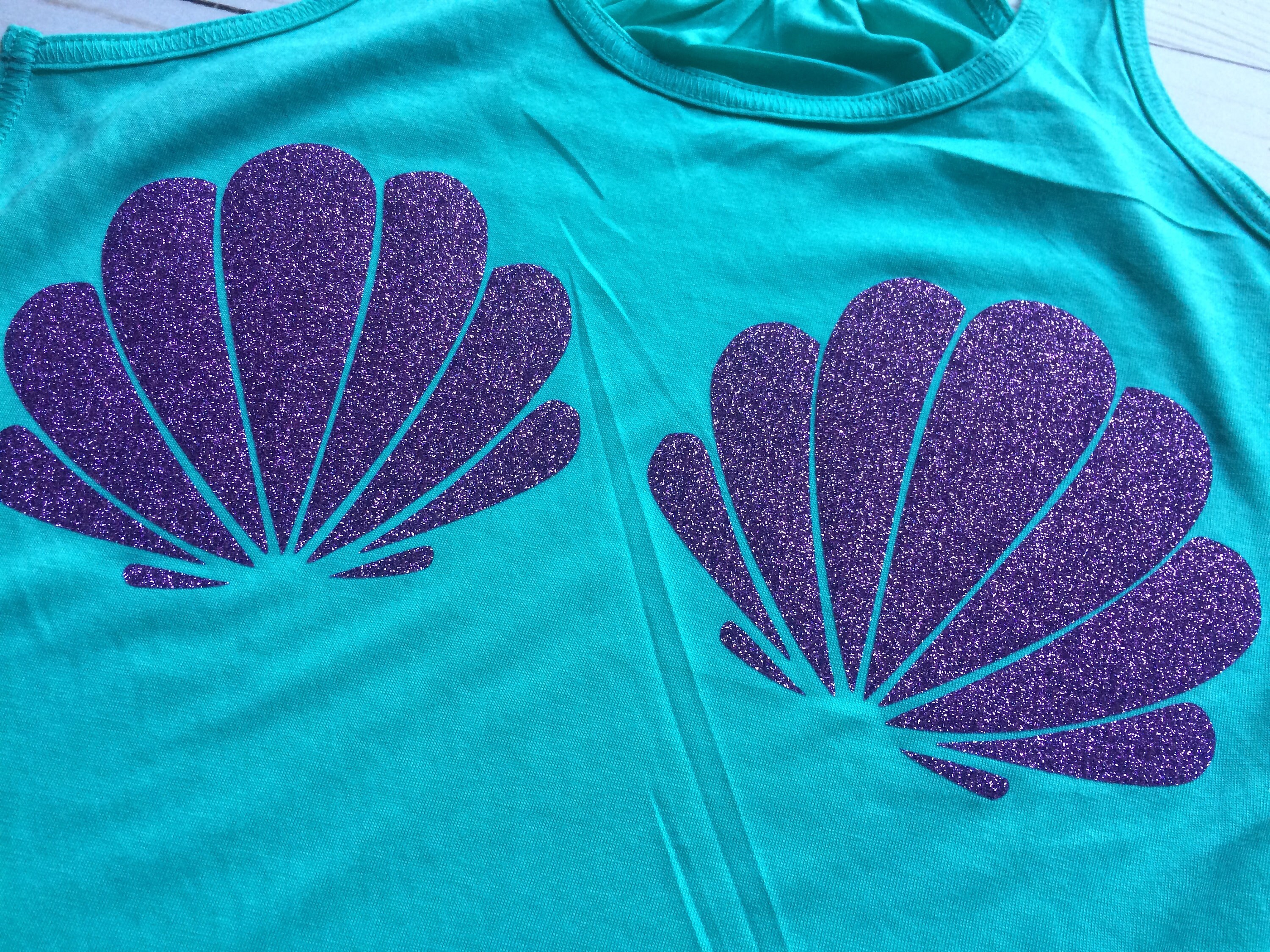 Mermaid Tank Top Sea Shell Shirt Mermaid Costume Adult Etsy