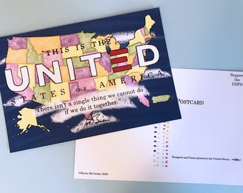 USA "Unite" Postcard, Postcards to Voters, VOTE