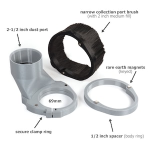 Stingray 65mm Dust Shoe, fits Makita RT0701C and RoutER11 CNC Routers: Avid, OpenBuilds, Shapeoko, X-Carve and more image 2