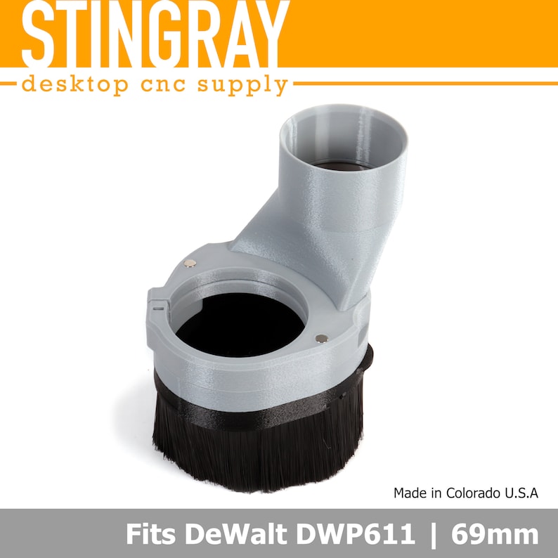 Stingray 69mm Dust Shoe, fits DeWalt DWP611 spindle for CNC Routers: Avid, Bobs CNC, Genmitsu, OpenBuilds, Shapeoko and more image 7