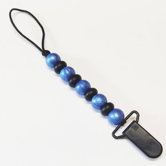 PINK BLUE GREY ⭐️⭐️⭐️⭐️⭐️ PERSONALISED DUMMY SOOTHER PACIFER CLIP HOLDER CHAIN
