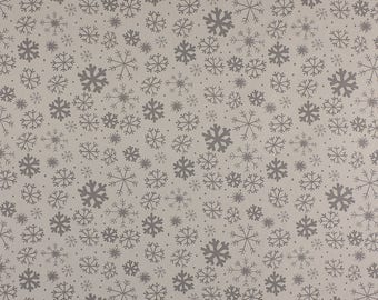 One Metre of Snowflake Soft Furnishing Fabric in White