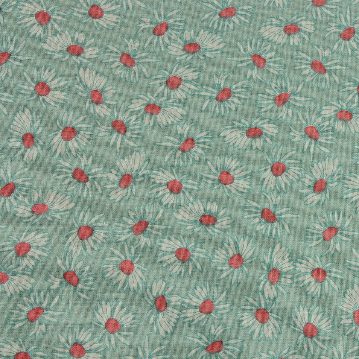 Craft Material Metre Mint Green Fern Floral Print Fabric 100/% Cotton Fabric