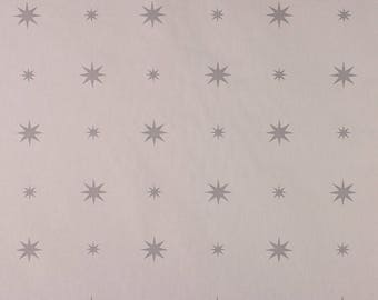 One Metre of Christmas Starlight Soft Furnishing Fabric in Silver
