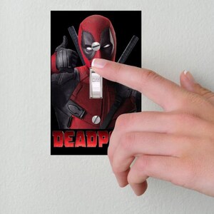 Deadpool Lightswitch Cover Deadpool Room Decor Etsy - roblox personalized lightswitch cover roblox decor