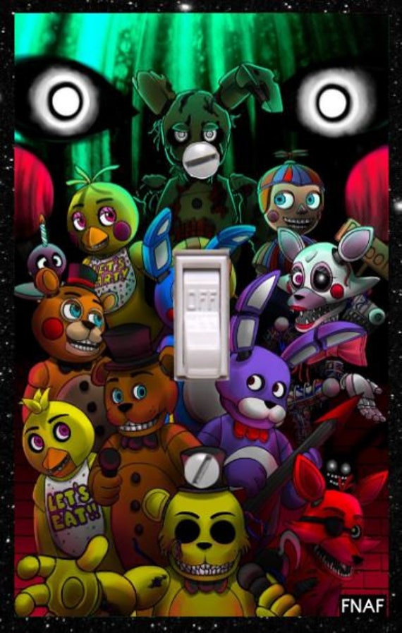 Fan Art Fnaf Fan Art Lightswitch Cover Five Nights A Etsy - all fnaf help wanted roblox models i have made so far album on