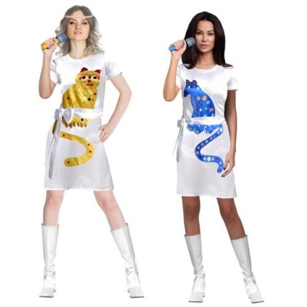 ABBA Cat Dresses, yellow or blue... complete!